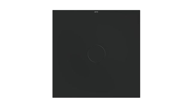 Bette Duschfliese BetteAir 1000 x 1000 mm, ebony, Rechteck, glasierter Titan-Stahl, mit Minimum-Täger