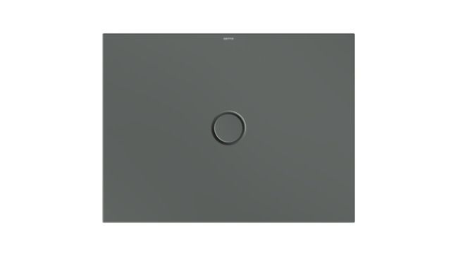 Duschfläche BetteFloor 1651 100x75cm, Glasur, Mini-Wannenträger, smoke