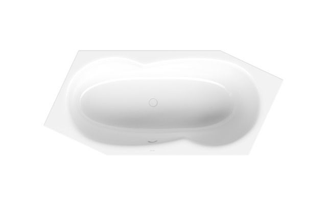 6-Eck-Badewanne BetteMetric 6841 Glasur, natura, 206x90x45cm, Fußende links, Überlauf vorne