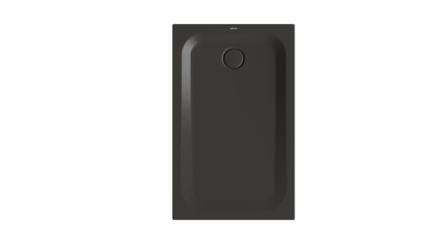 Duschwanne BetteUltra 1670 120x75x3,5cm, Glasur, Mini-Wannenträger, anthracite