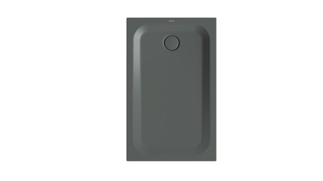 Duschwanne BetteUltra 1670 120x75x3,5cm, Antirutsch/Pro, Mini-Wannenträger, smoke