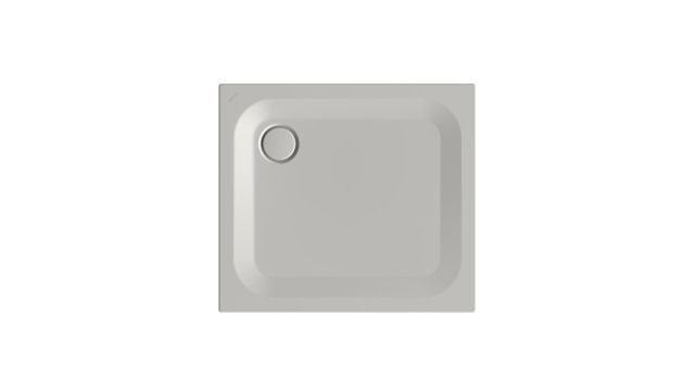 Duschwanne BetteUltra 8750 90x80x2,5cm, Glasur, Mini-Wannenträger, silver