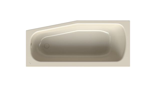 Badewanne BetteBambino 2580 157x70x42cm, Schräge Fußende rechts, pergamon