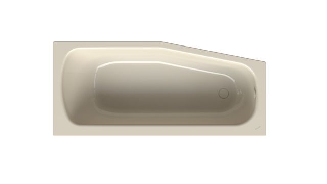 Badewanne BetteBambino 2570 157x70x42cm, Schräge Fußende links, pergamon