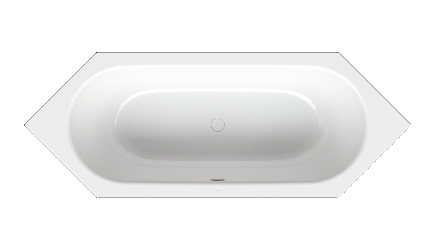 6-Eck-Badewanne BetteStarlet 2060 200x75x42cm, Antirutsch/Glasur, capri