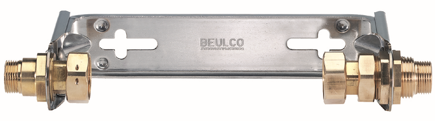 BEULCO Wasserzähler-Anschlussgarnitur 60112E Q3=4, 1 1/4" x 1", 190 mm, geschlossen, verstellbar, waagerecht