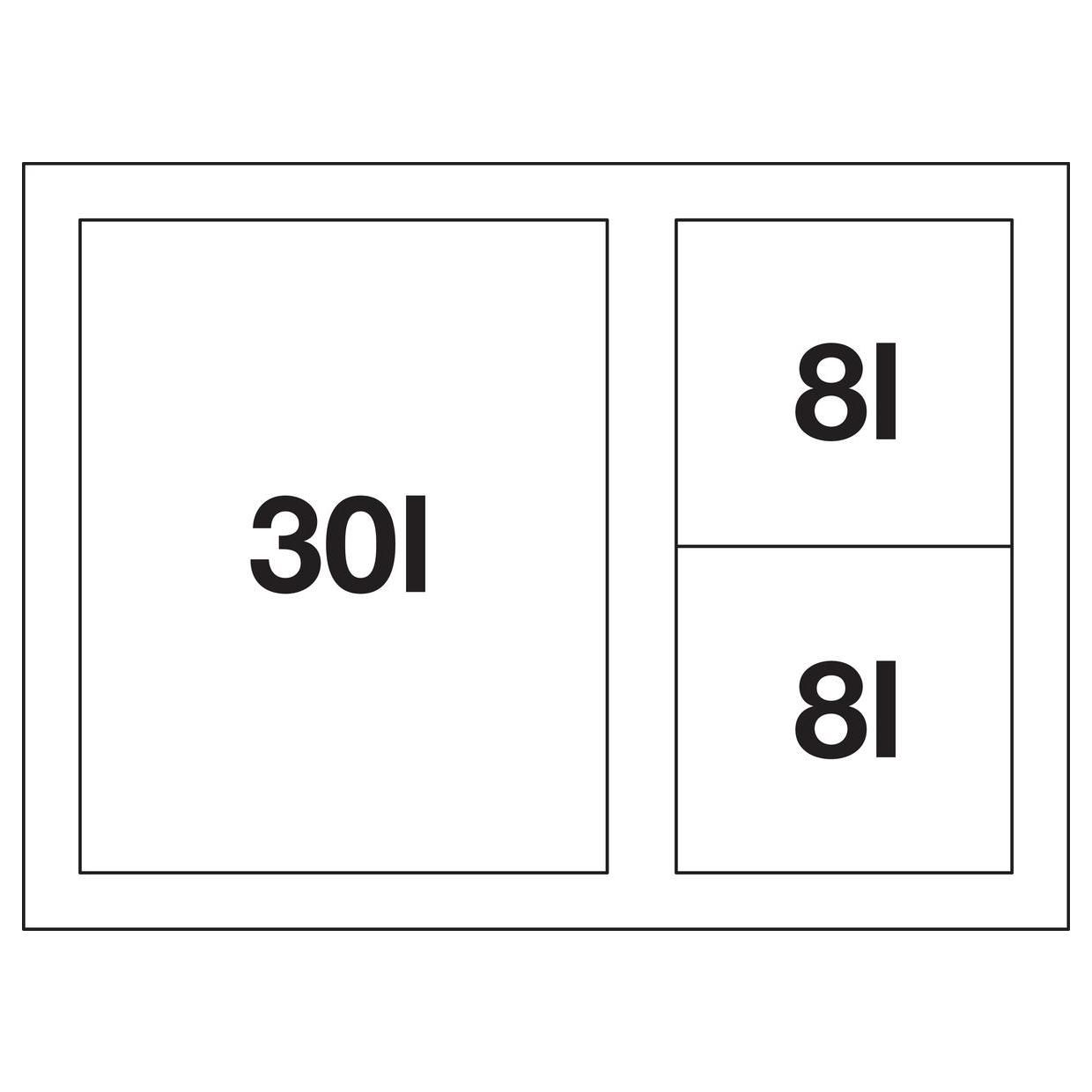 Blanco Abfallsystem FLEXON II XL 60/3 3 Behälter, mit Systemdeckel, 30 l, 2 x 8 l