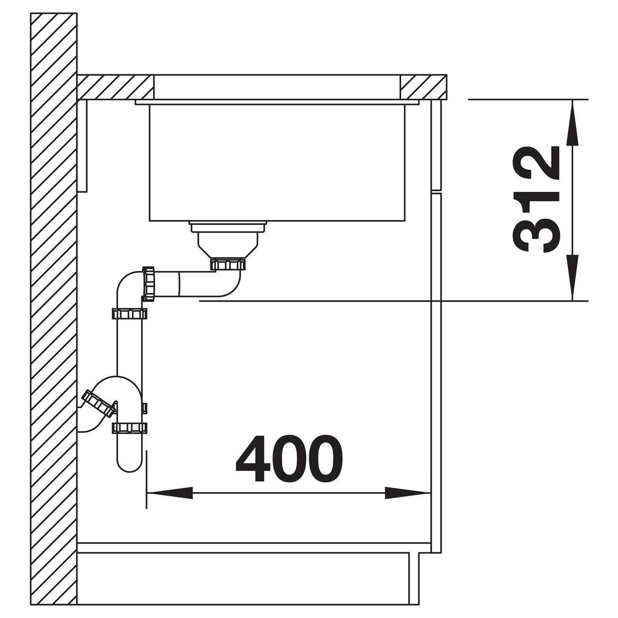 Blanco Becken SUBLINE 700-U SILGRANIT 73 x 46 cm, cafe, für Unterbau
