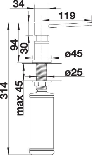 Blanco Spülmittelspender LATO SILGRANIT-Look silgranitweiß/chrom
