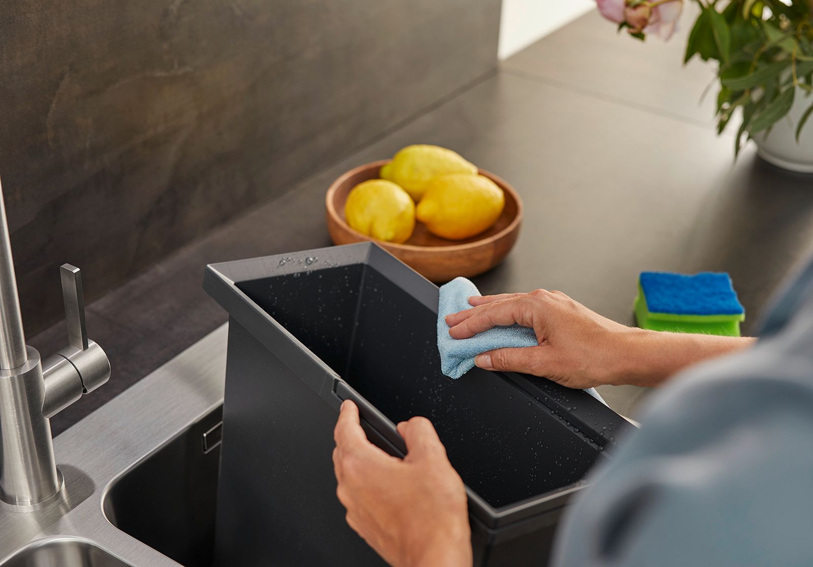 Blanco Becken SOLIS 700-IF/A 74 x 50 cm, Edelstahl Bürstfinish, mit Ablauffernbedienung, ohne Zubehör