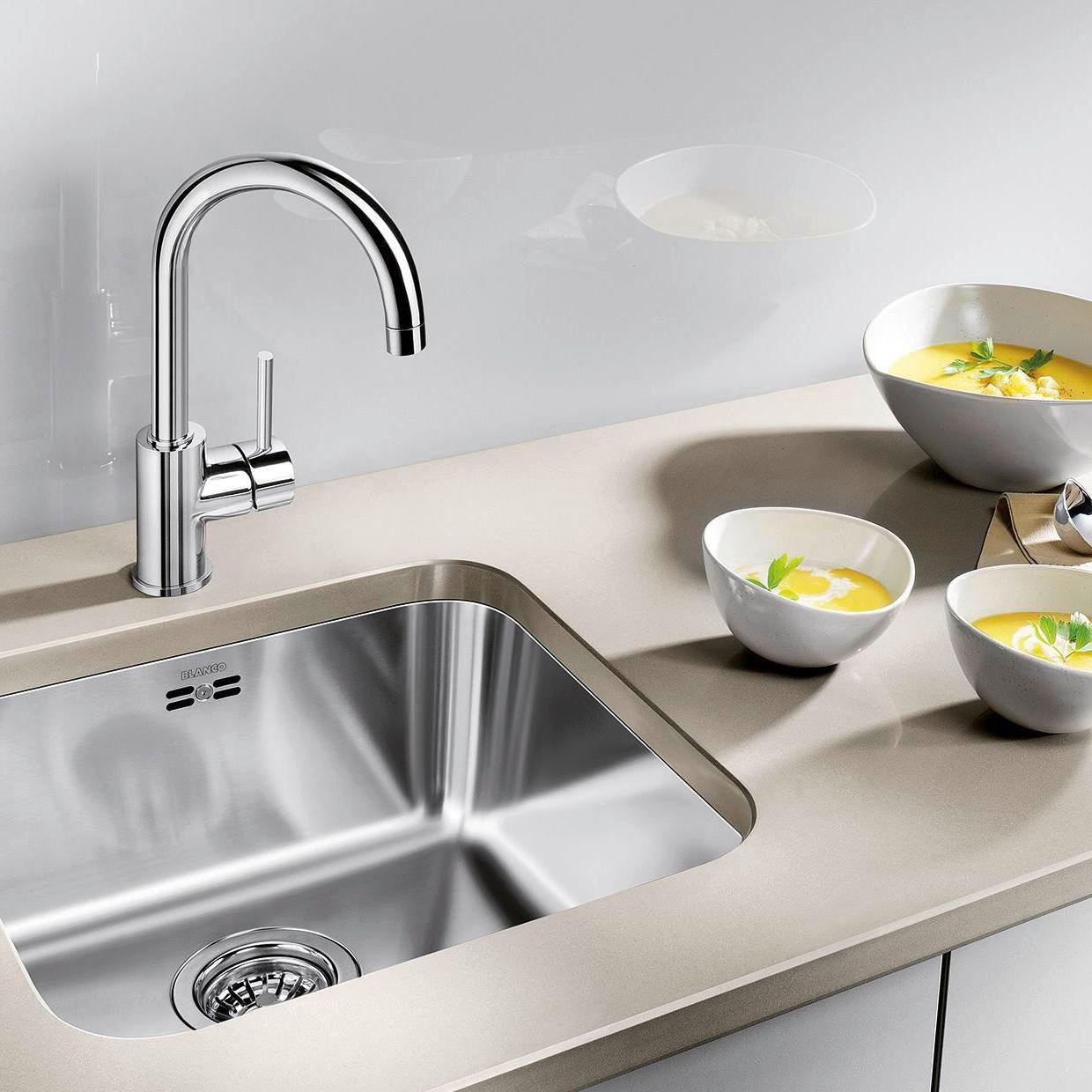 Blanco Becken SUPRA 400-U 43 x 43 cm, Edelstahl Bürstfinish, für Unterbau