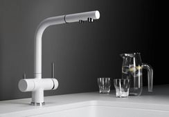 Blanco Spültisch-Einhebelmischer FONTAS-S II FILTER SILGRANIT-LOOK, felsgrau, HD, 7,7 l/min bei 3 bar Druck