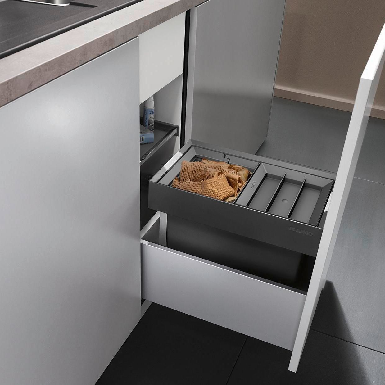 Blanco Abfallsystem FLEXON II 30/2 2 Behälter, mit Systemdeckel, 2x 8 l, Eimerdeckel 8 l