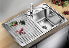 Blanco Spüle CLASSIC 40 S 78 x 51 cm, Edelstahl Seidenglanz, Becken rechts, ohne Ablauffernbedienung