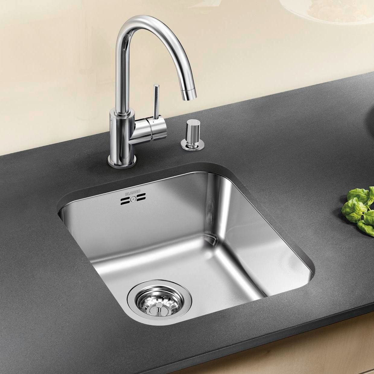 Blanco Becken SUPRA 340-U 37 x 43 cm, Edelstahl Bürstfinish, für Unterbau