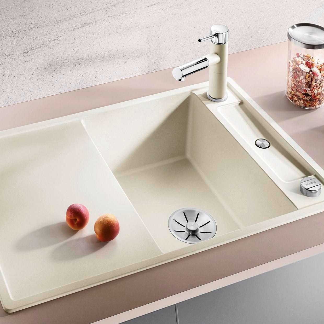 Blanco Spüle Axia III 45 S SILGRANIT 78 x 51 cm, felsgrau, reversibel, mit Holzschneidbrett