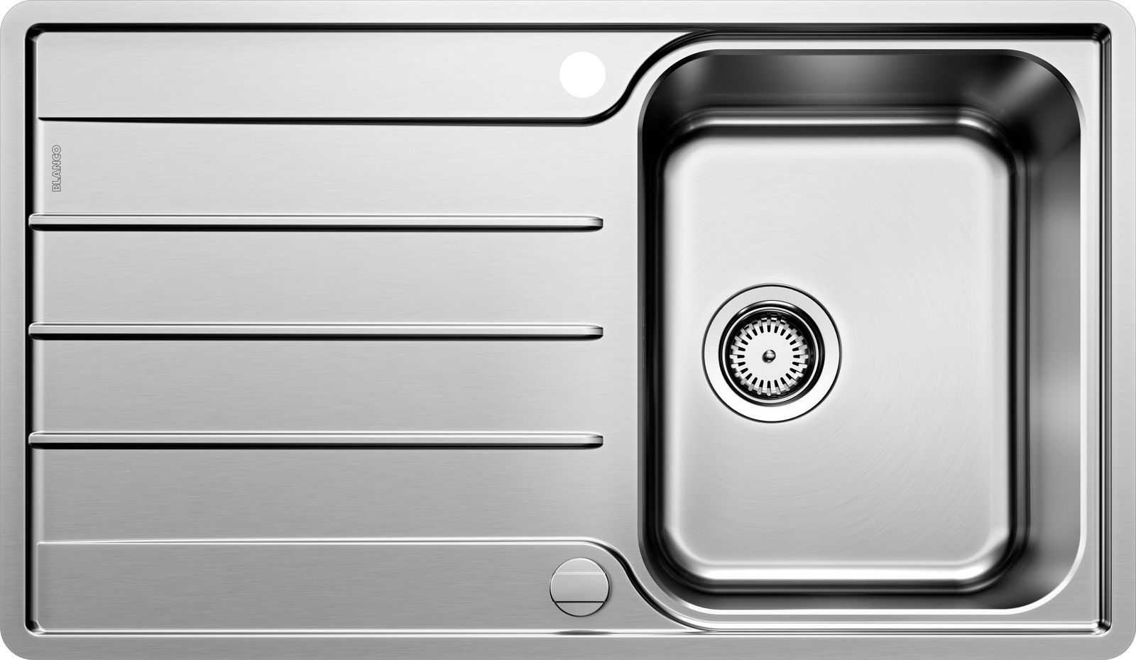 Blanco Spüle LEMIS 45 S-IF 86 x 50 cm, Edelstahl Bürstfinish, reversibel, mit Ablauffernbedienung