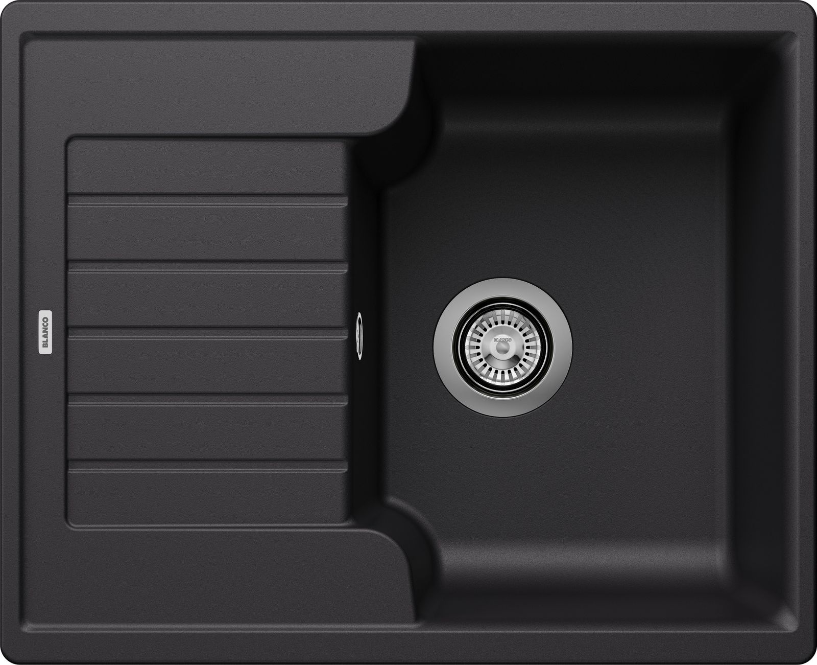 Blanco Spüle ZIA 40 S SILGRANIT 61,5 x 50 cm, schwarz, ohne Ablauffernbedienung