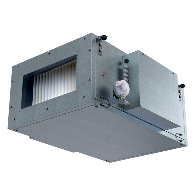 BL Zuluftgerät Blaubox EC ME 400-6 R S30 elektrische Heizung 6kW, DN200 mm