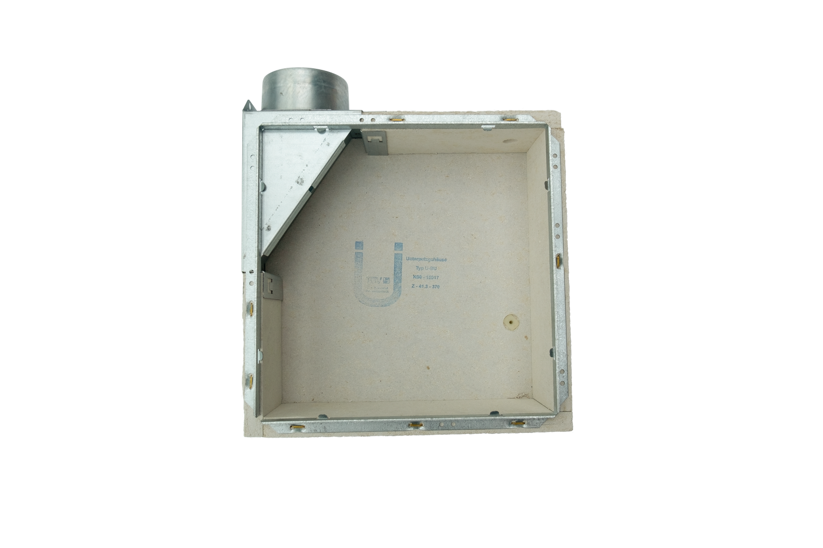 Blauberg Lüftergehäuse Valeo 2 BFLK Unterputz, selbstverriegelnde Brandschutzeinrichtung, NA links