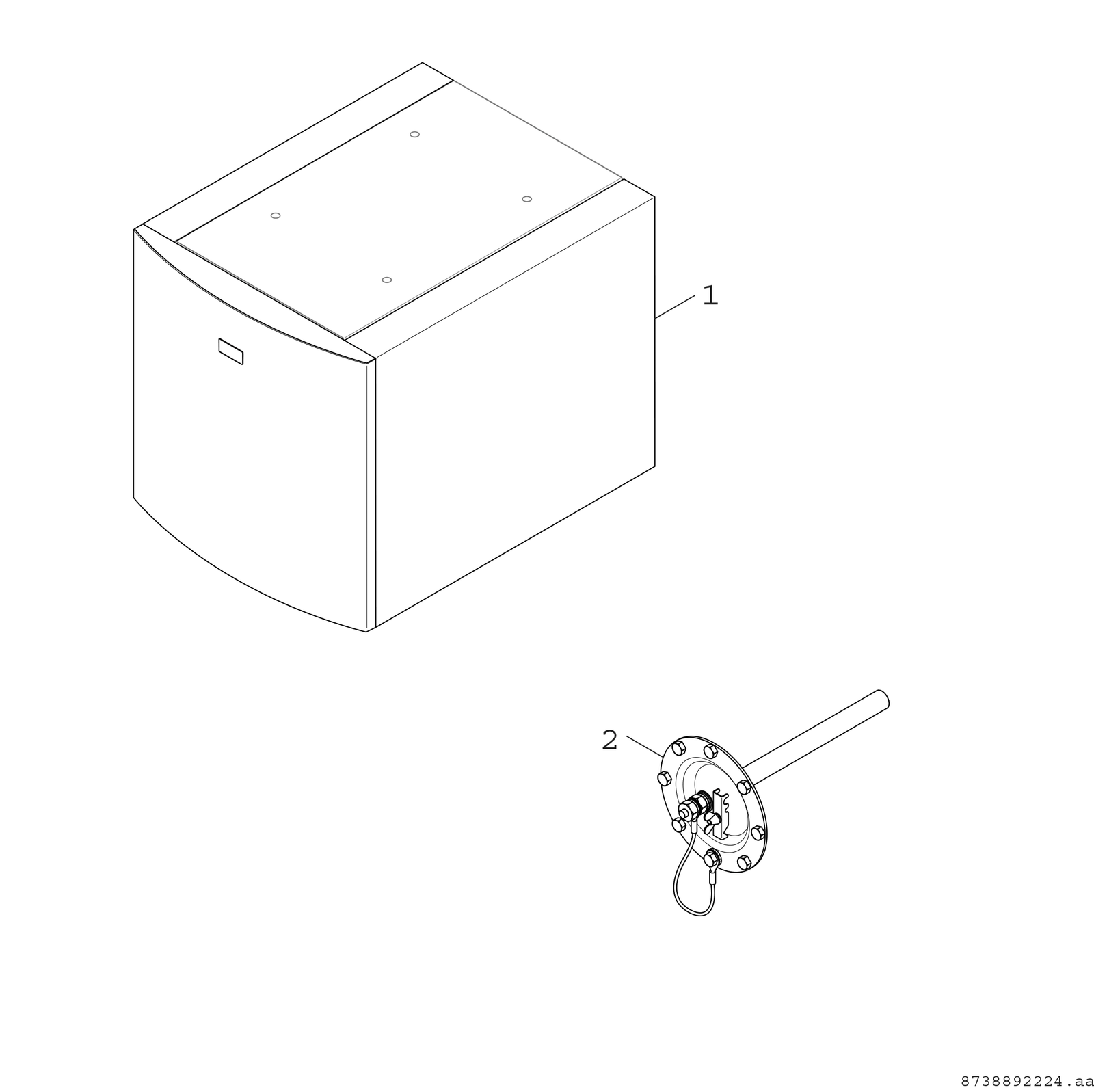 BOSCH Warmwasserspeicher WST 160-2 HRC, 160 l, liegend, eckig, weiß