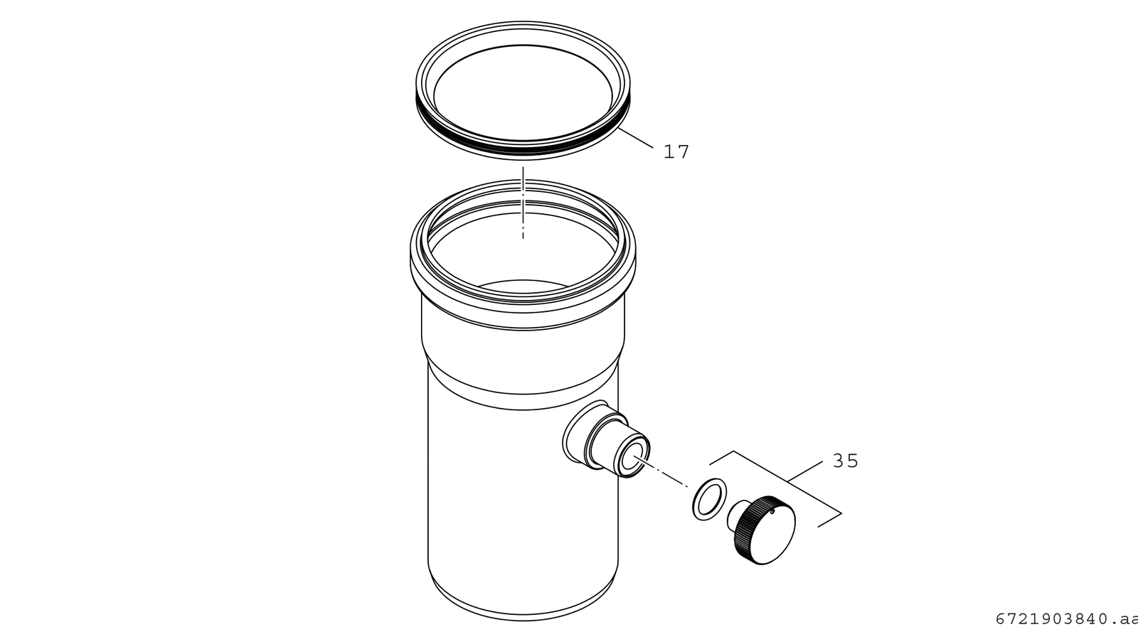 BOSCH Zuluftanschluss AZB 1356, gerade, d= 110mm, mit Messöffnung