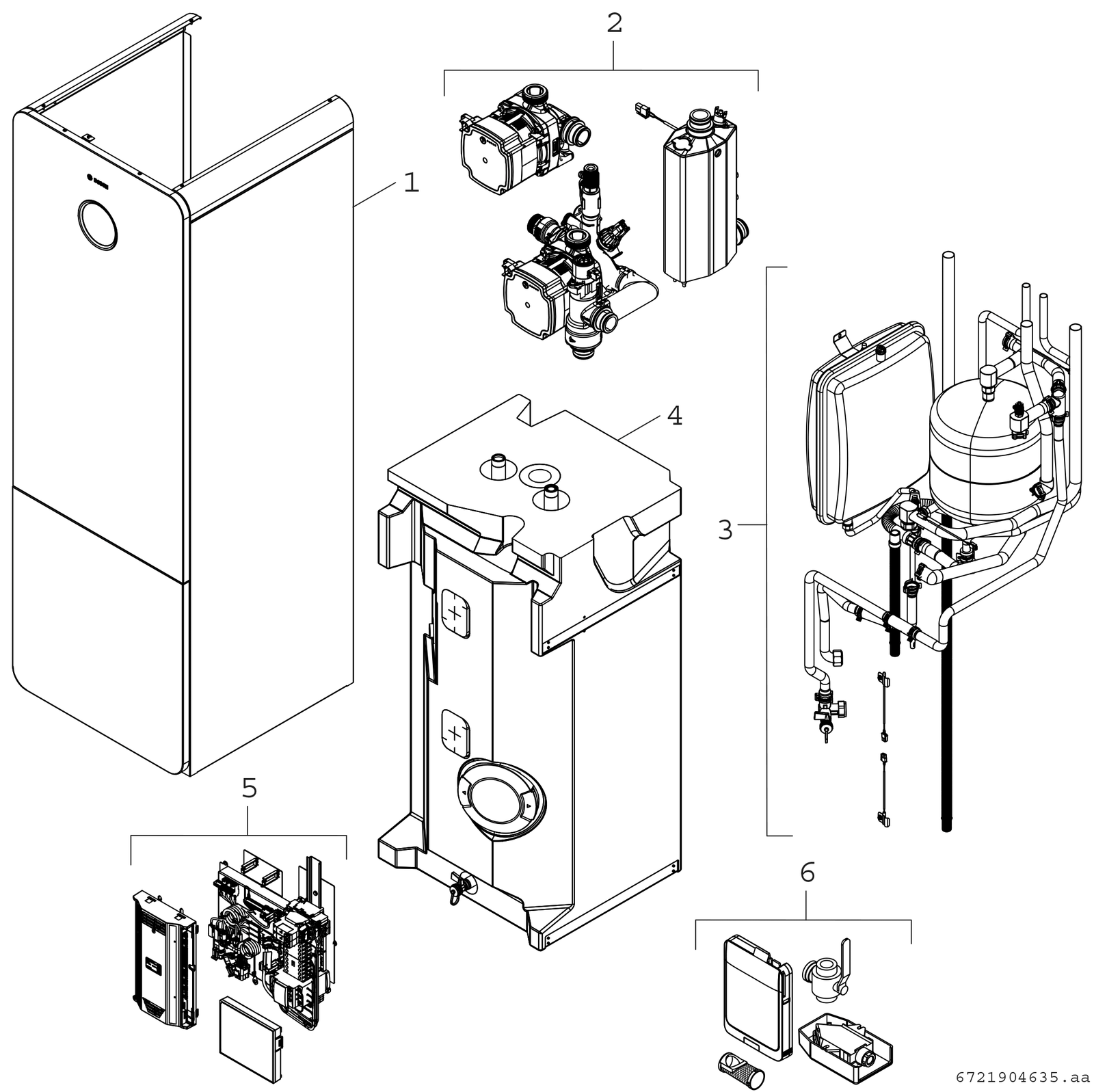 BOSCH Luft-Wasser-Wärmepumpe 6800i AW Compress CS6800iAW 12 M