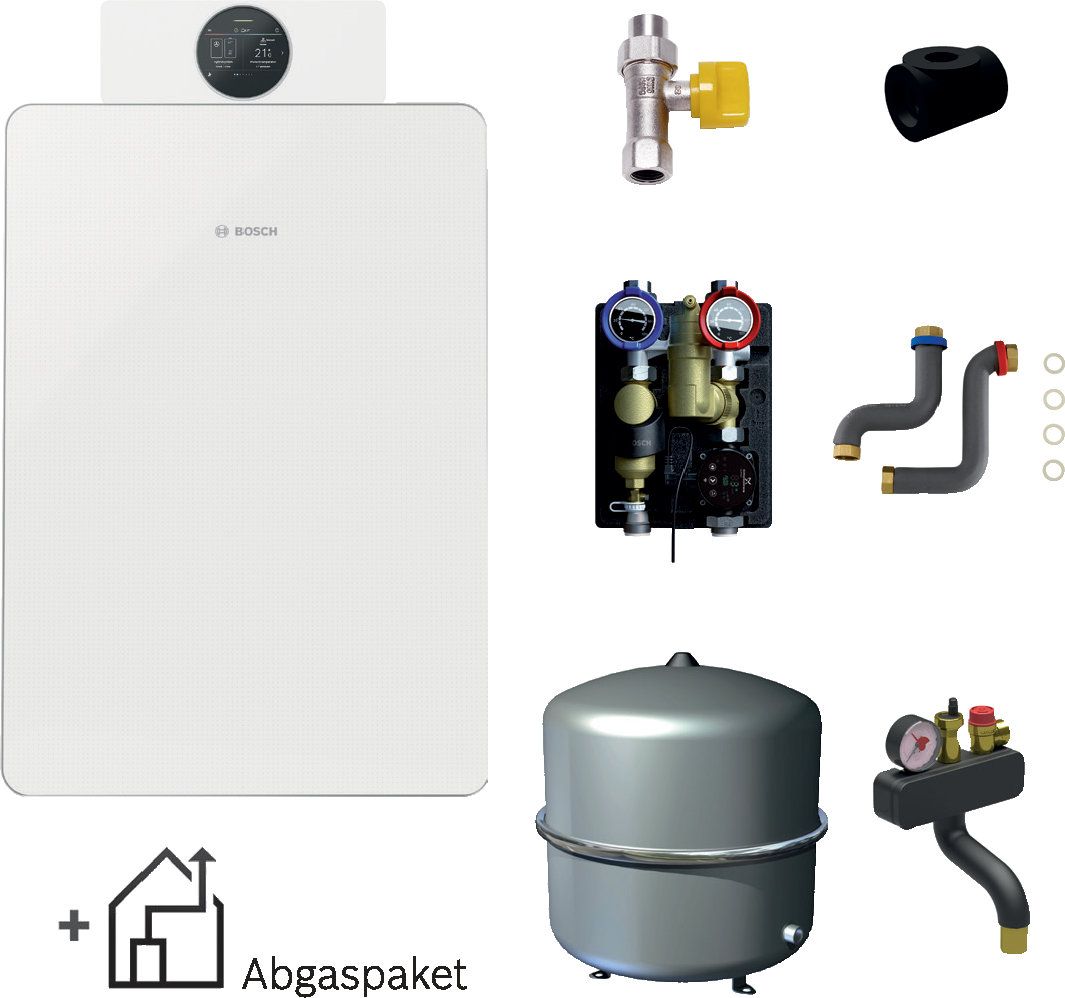 BOSCH Gas-BW-Standardpaket BOPA GCF818 GC8800iF-30, HSM25/6 MM100, C33x schwarz