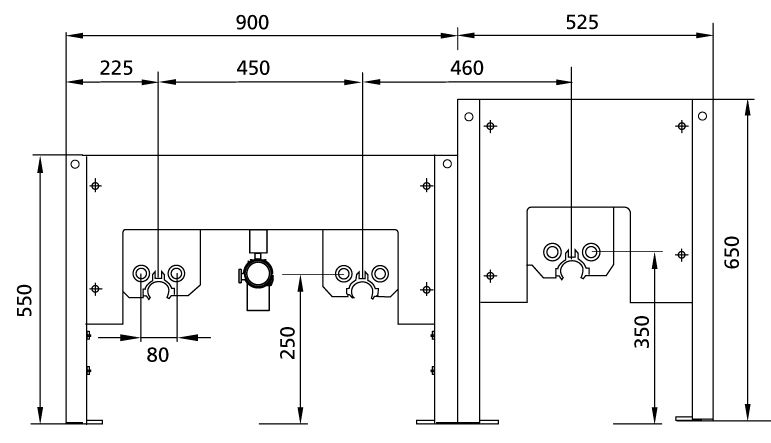 Burda Waschtisch-Element BS+ für Geberit Bambini 3, Standardanschluss, für Standarmatur