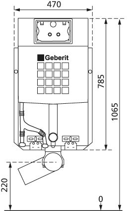 Burda WC-Element Kombiset mit UP-Spülkasten Geberit Sigma