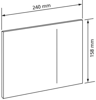 Burda Betätigungsplatte SIGMA70 2-Mengenspülung, Betätigung vorn, Glas weiß