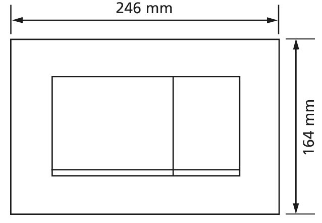 Burda Betätigungsplatte SIGMA30 2-Mengenspülung, schwarz/hochglanz chrom/schwarz