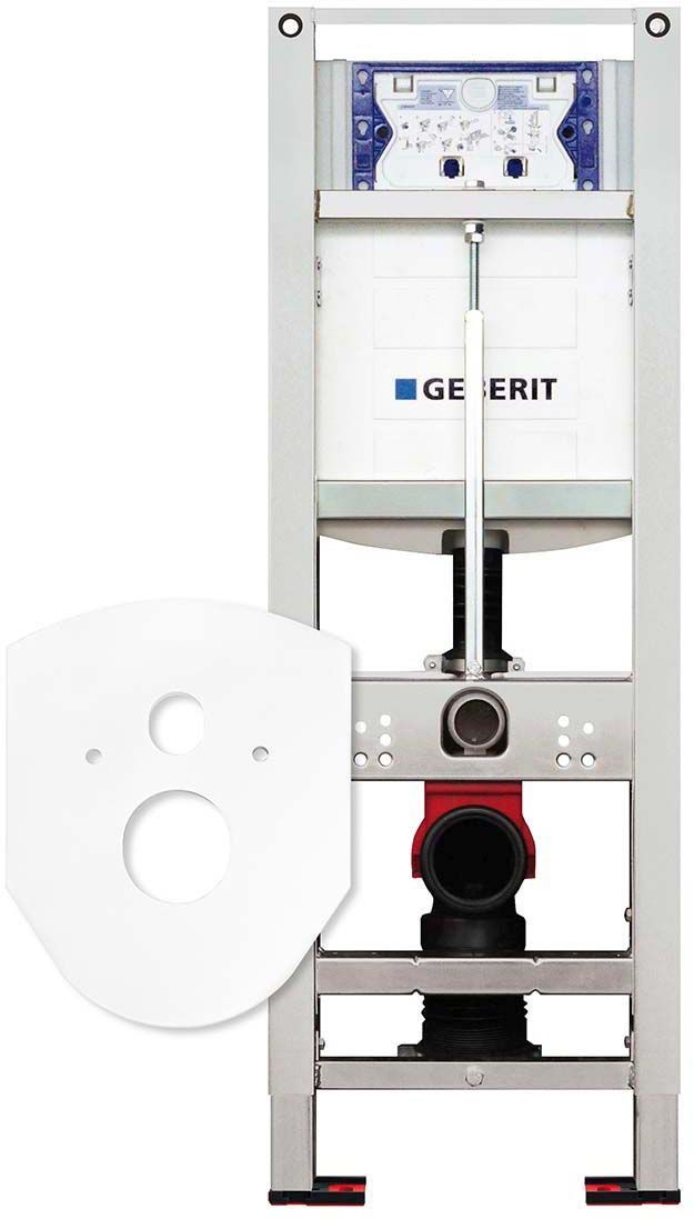 Burda Wand-WC-Element BS+ Bauhöhe 112 cm, Unterputz-Spülkasten Geberit Sigma, Standardanschluss, höhenverstellbar