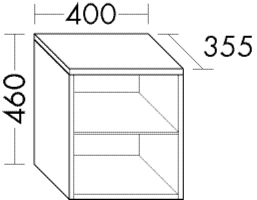 Burgbad Regal Bel 40 x 46 x 35,5 cm, Thermo, 1 Ablage