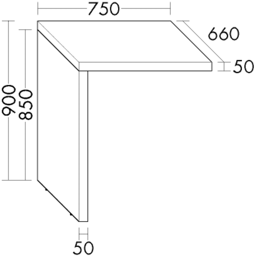 Burgbad Waschmaschienenverkleidung sys30 75x90x66cm, Melamin