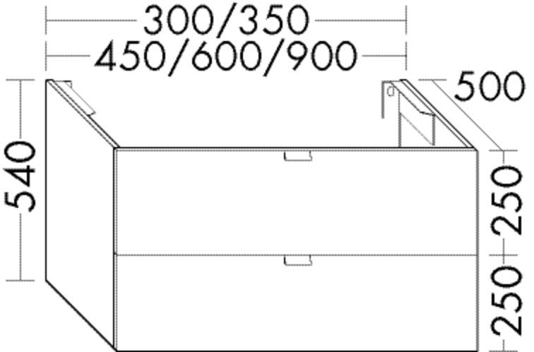 Burgbad Unterschrank rc40 30 x 54 x 50 cm, Lackiert Matt, 1 Schublade/1 Auszug