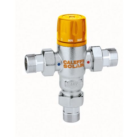 Caleffi Thermomischer 3/4", 30-65 GradC, mit Rückschlagventilen, für Solaranlagen