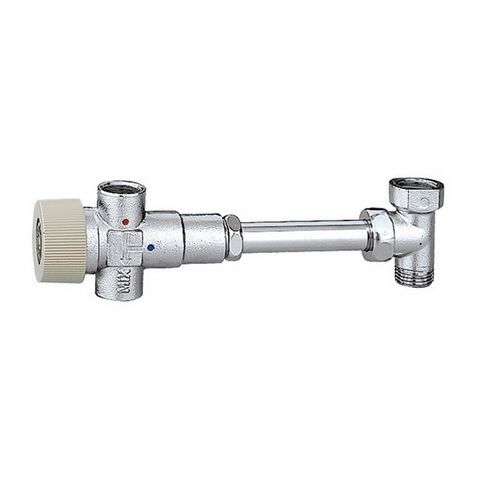 Caleffi Thermomischer 522 1/2", 30-48 °C, verchromt, einstellbar, für Warmwasserspeicher