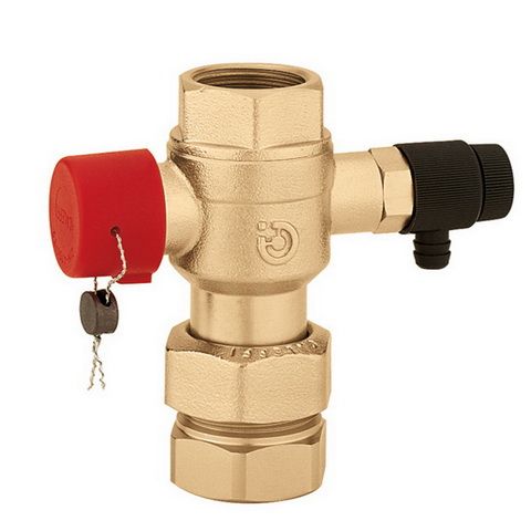 Caleffi Kappenventil 3/4", mit Entleerung, für Ausdehnungsgefäße