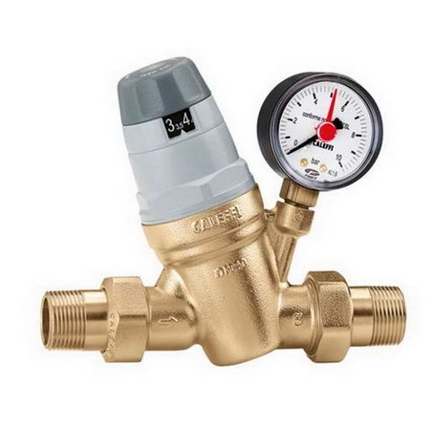 Caleffi Druckminderer 1" mit Manometer 0-10 bar, max. 80 GradC, 1-6 bar