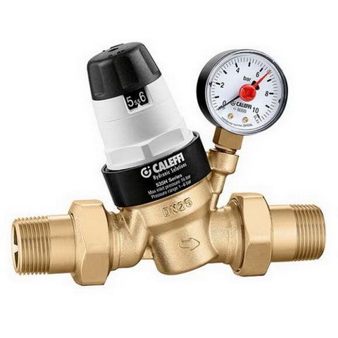 Caleffi Druckminderer 1 1/2" mit Manometer 0-10 bar, max. 80 GradC, 1-6 bar