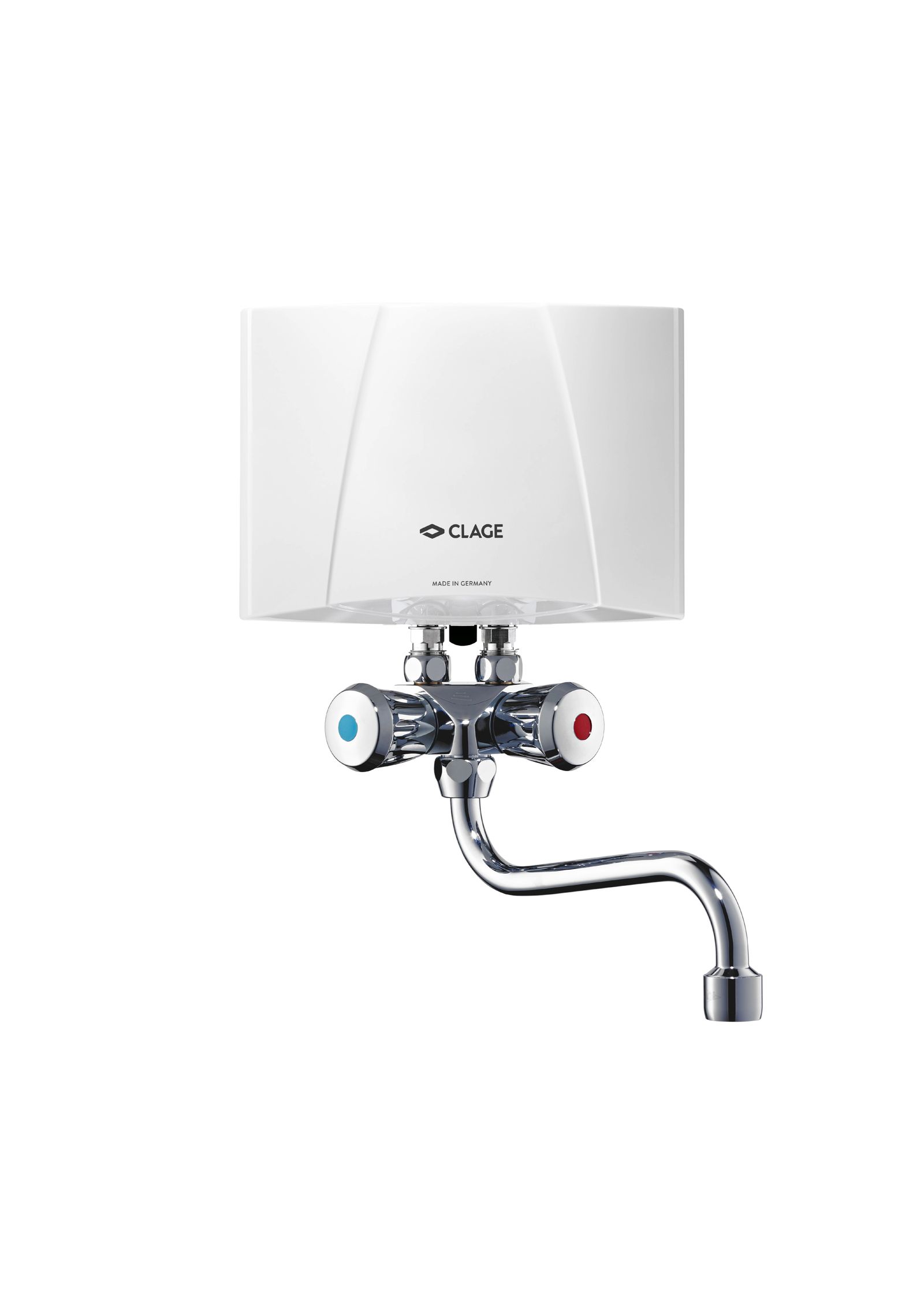 Clage Klein-Durchlauferhitzer SMB M3 3,5 kW, 230V, mit Stecker, mit Wand-Zweigriff-Armatur