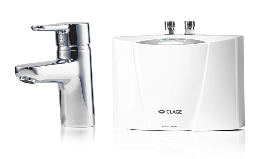 Clage Klein-Durchlauferhitzer MCX BLUE 3,5 kW, 220-240 V, mit Einhebelmischer, mit Stecker, elektronisch