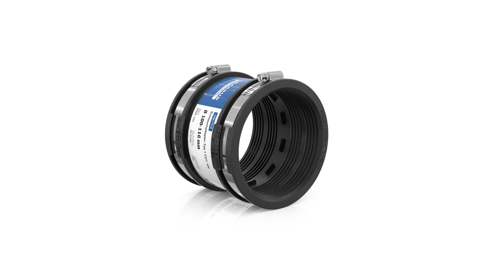 Crassus Schlauchadapter CDC 100, Typ 1, 100-116 mm, 0,6 bar, mit Innenlippe