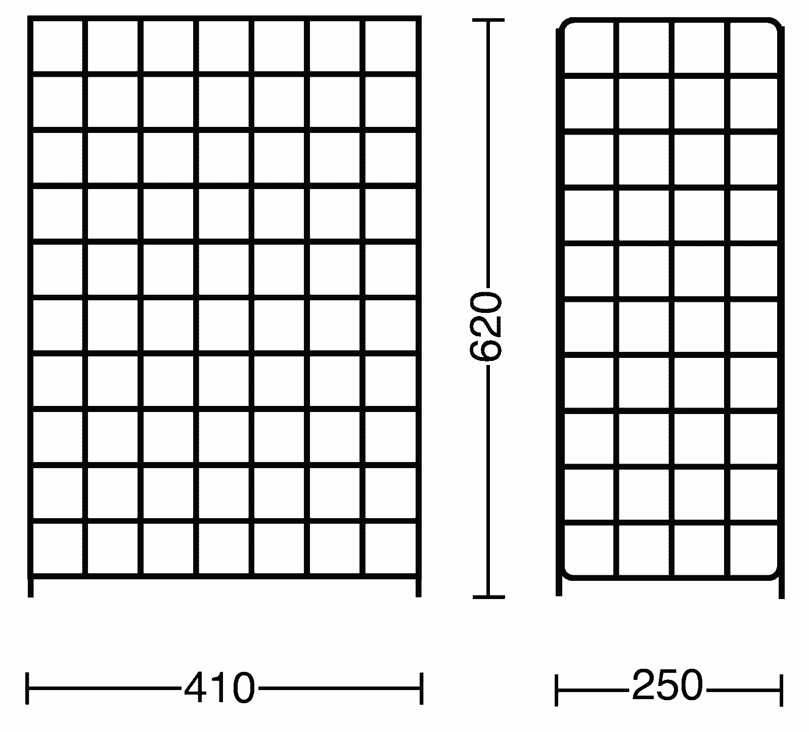CWS Papierkorb Typ 301, ca. 60 l, 620x410x250 mm, weiß