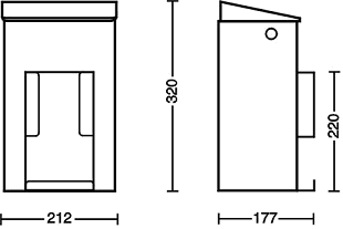 CWS Hygienebox MediLine Typ 759, Aluminium eloxiert, mattsilber, 6 l