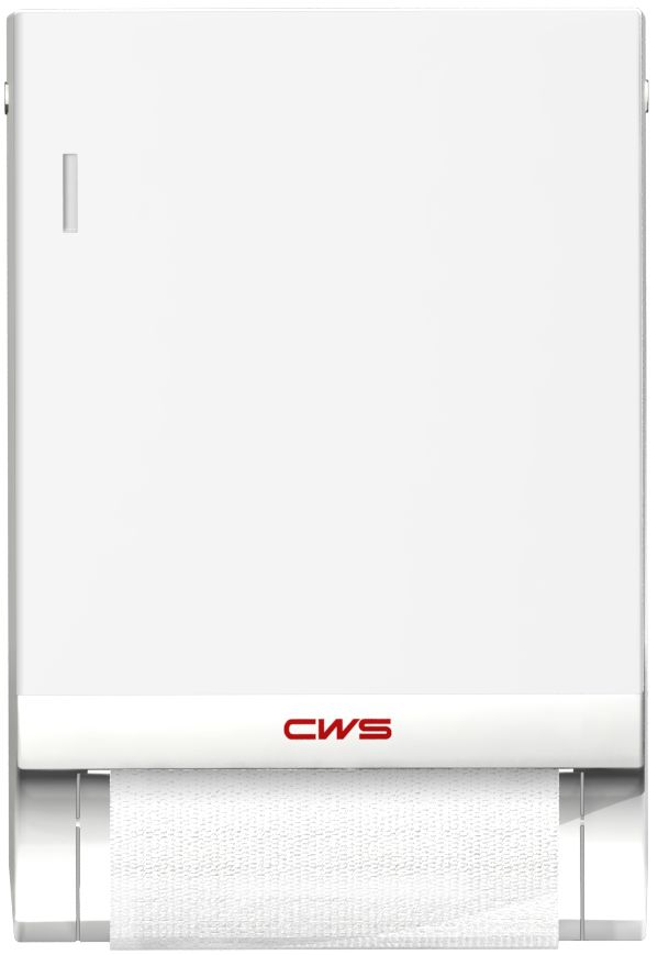 CWS Stoffhandtuchspender ParadiseLine Dry Slim Kunststoff, vormontiert mit Panel, weiß