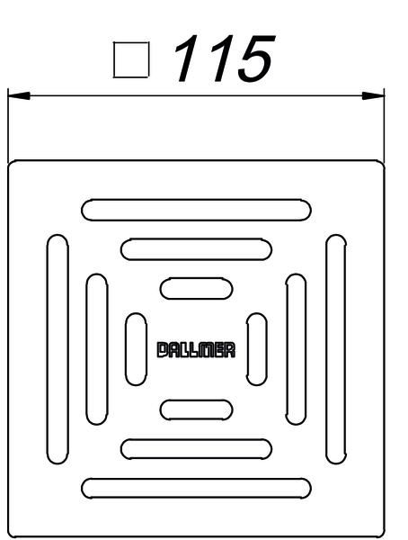 Dallmer Rost E 115 E 115. Edelstahl 1.4301, 115x115mm