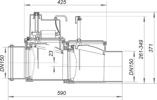 Dallmer Rückstauverschluss Stausafe F DN 150
