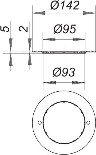 Dallmer Rahmenaufnahme Serie 10 CeraDrain/Tristo Drain S 10